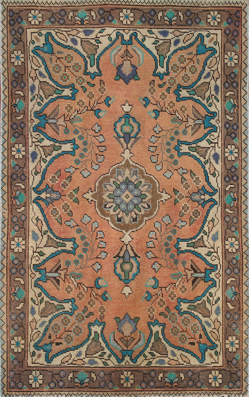 Vintage Tabriz Persian Area Rug 3x5