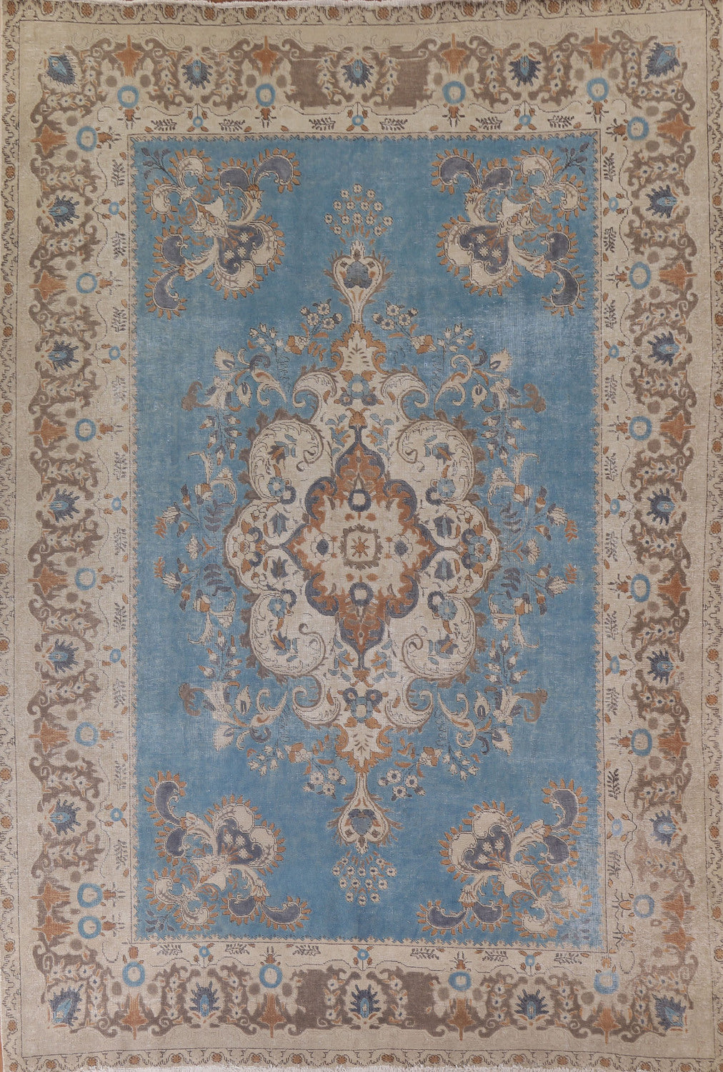 DIstressed Tabriz Persian Area Rug 10x12