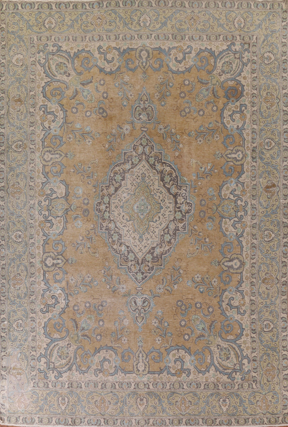 Distressed Tabriz Persian Area Rug 10x13