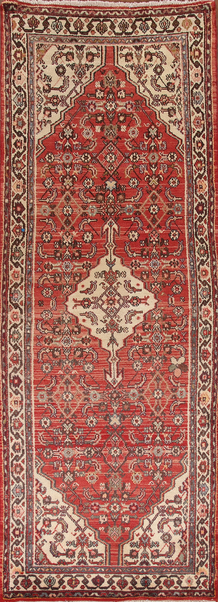 Geometric Hamedan Persian Runner Rug 3x10