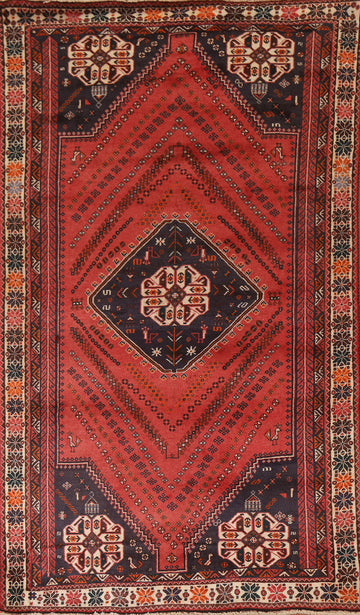Vegetable Dye Shiraz Persian Area Rug 5x8