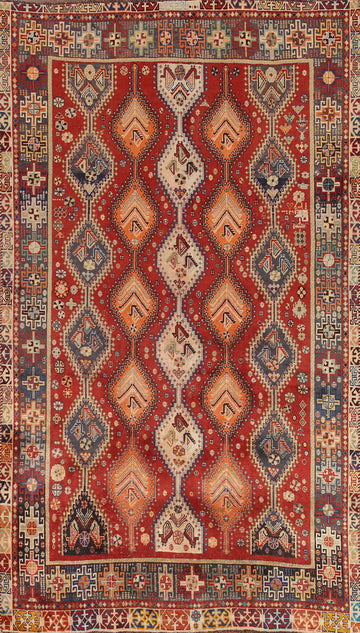 Vintage Wool Kashkoli Persian Area Rug 6x9