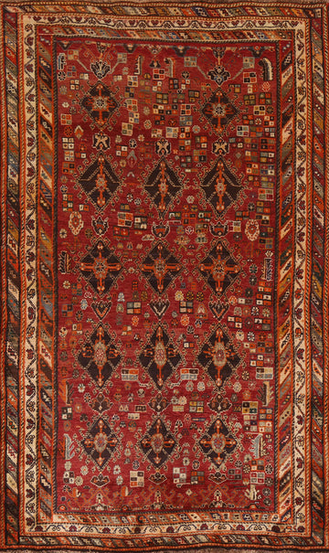 Vegetable Dye Kashkoli Persian Area Rug 5x8