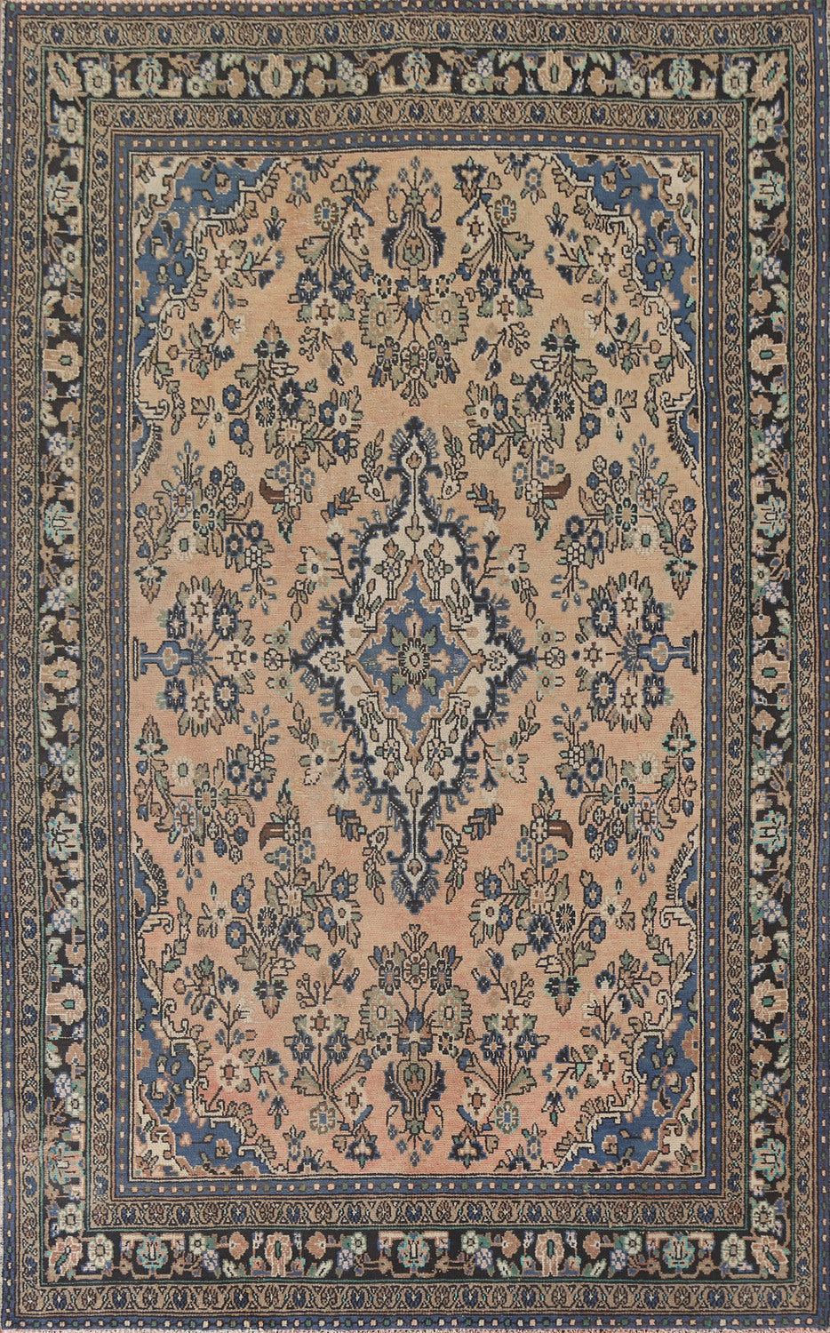 Vintage Wool Hamedan Persian Area Rug 7x10