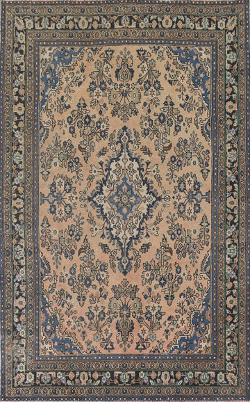 Vintage Wool Hamedan Persian Area Rug 7x10