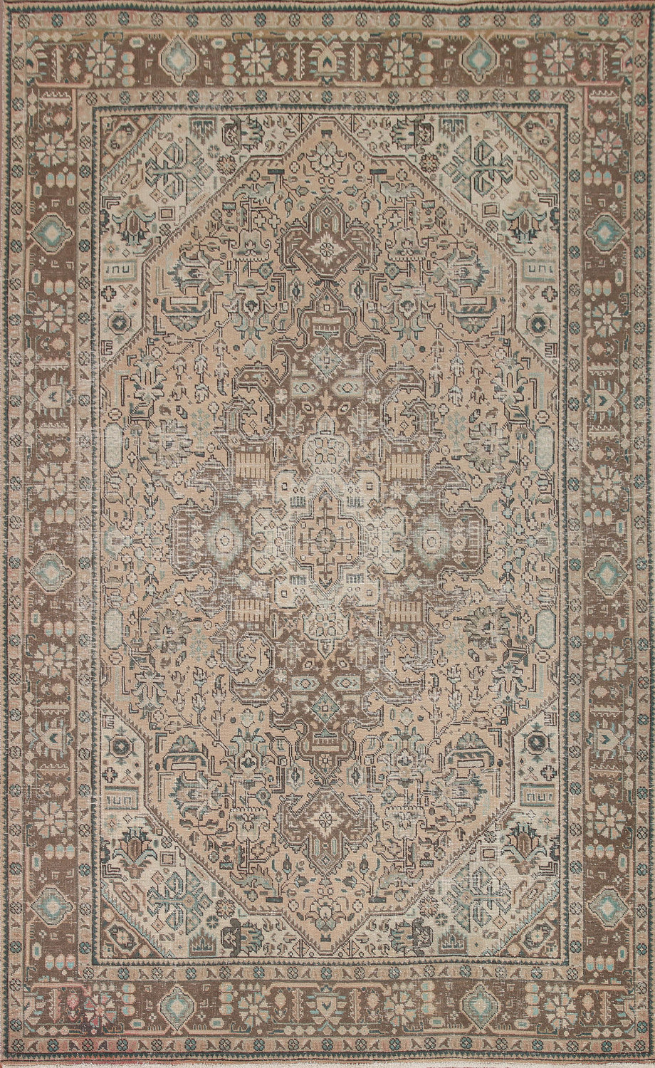 Handmade Wool Tabriz Persian Area Rug 6x10