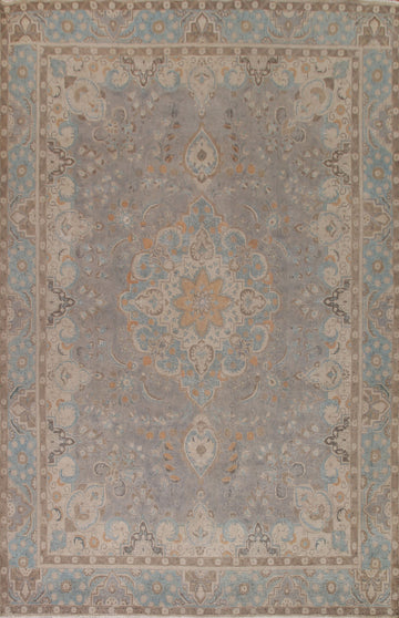 Vintage Wool Tabriz Persian Area Rug 9x13