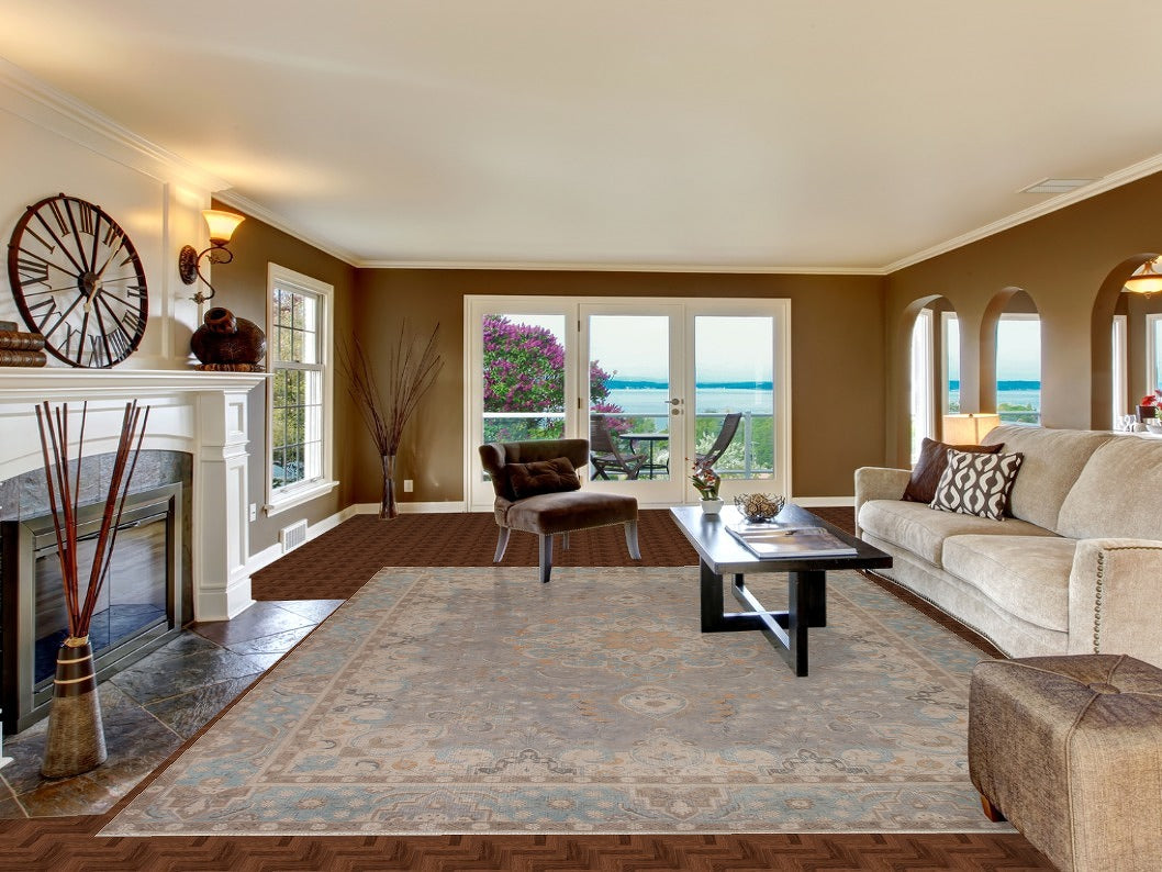 Vintage Wool Tabriz Persian Area Rug 9x13