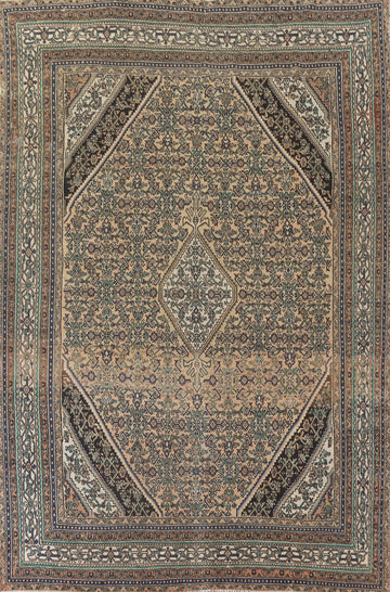 Geometric Hamedan Persian Area Rug 10x13