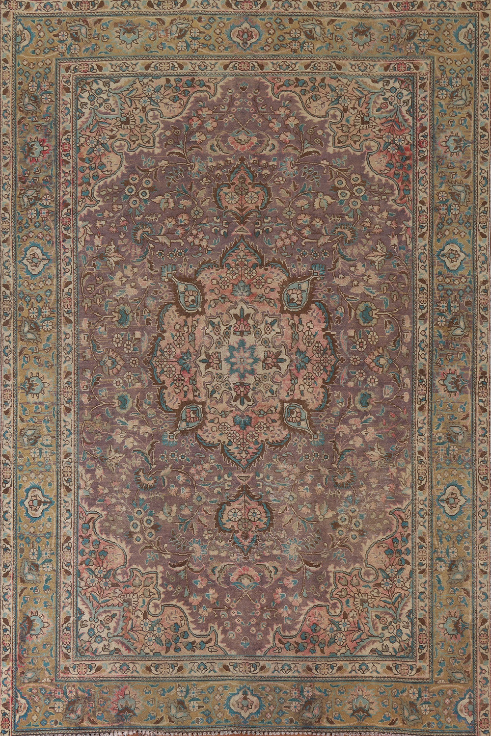 Vintage Tabriz Persian Area Rug 7x9