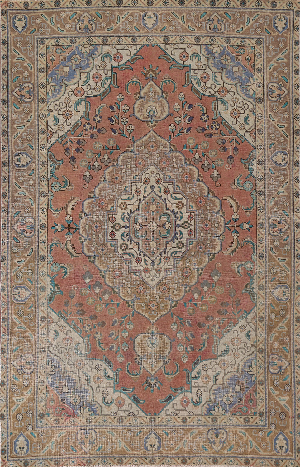 Geometric Tabriz Persian Area Rug 6x10