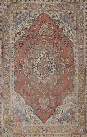 Geometric Tabriz Persian Area Rug 6x10