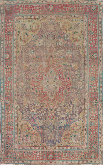 Distressed Tabriz Persian Area Rug 6x10