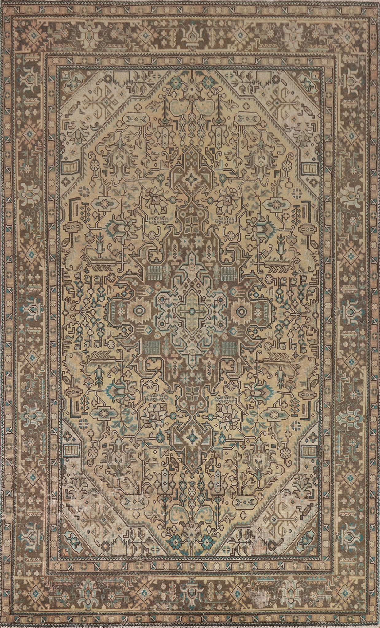 Geometric Tabriz Persian Area Rug 6x10