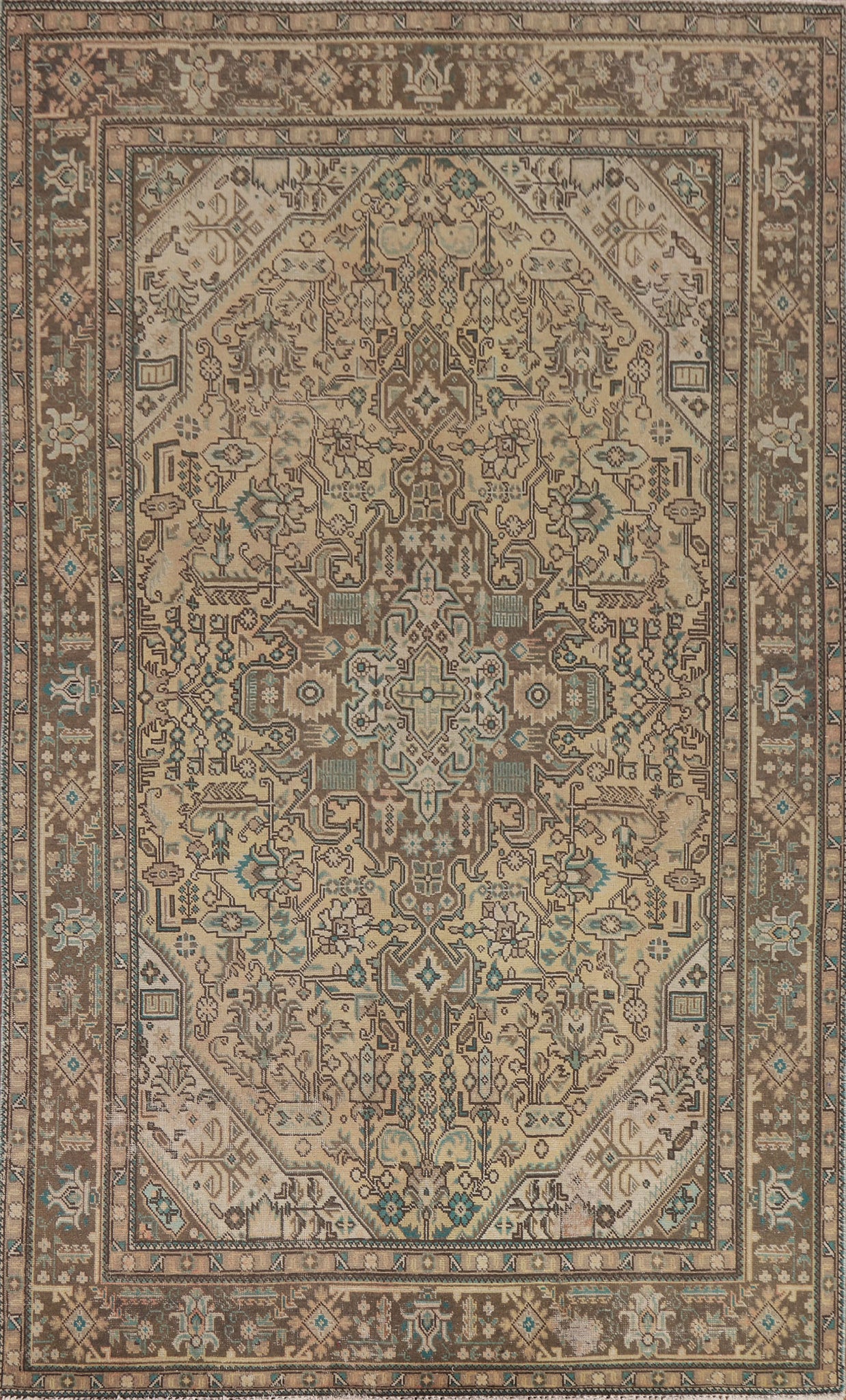 Geometric Tabriz Persian Area Rug 6x10