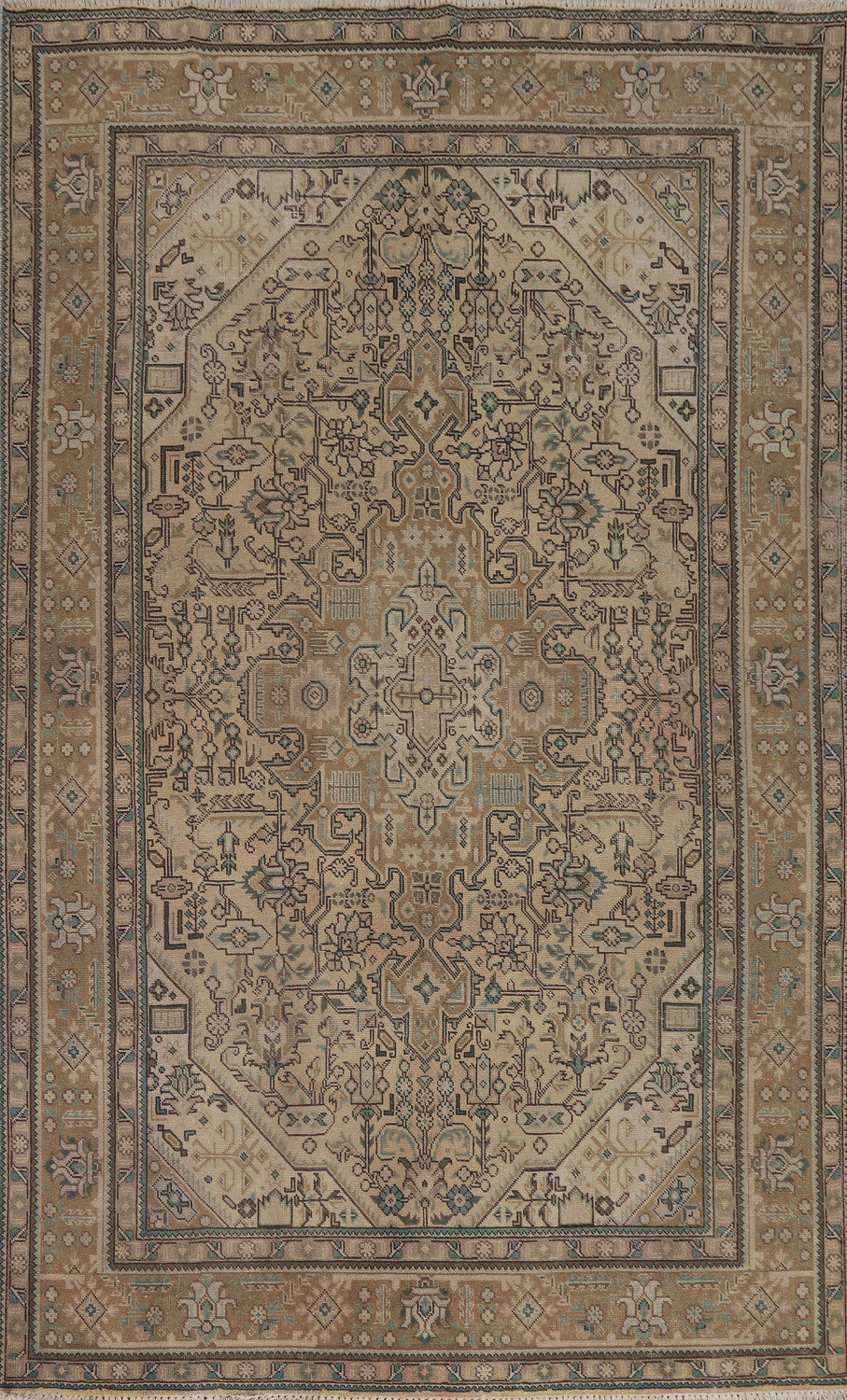 Geometric Tabriz Persian Area Rug 6x10