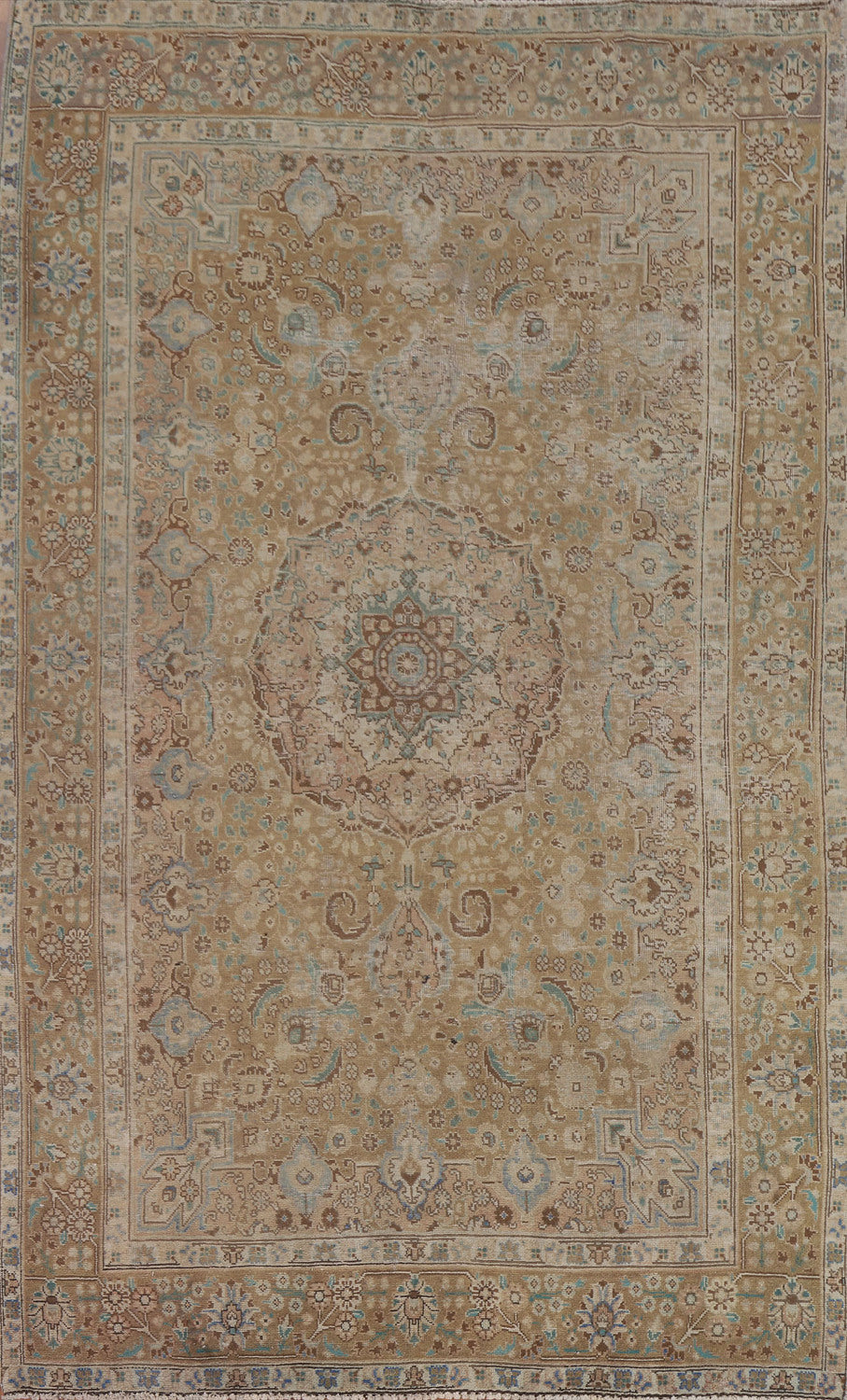 Distressed Tabriz Persian Area Rug 7x10