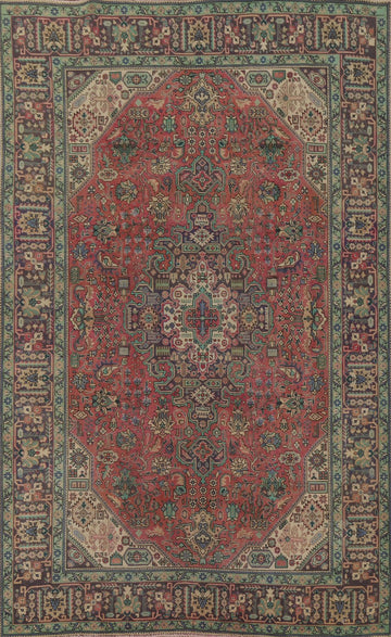 Geometric Tabriz Persian Area Rug 7x10