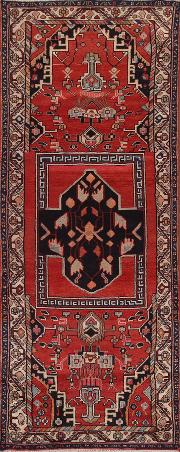 Geometric Hamedan Persian Runner Rug 3x9