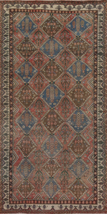 Antique Bakhtiari Persian Area Rug 5x10