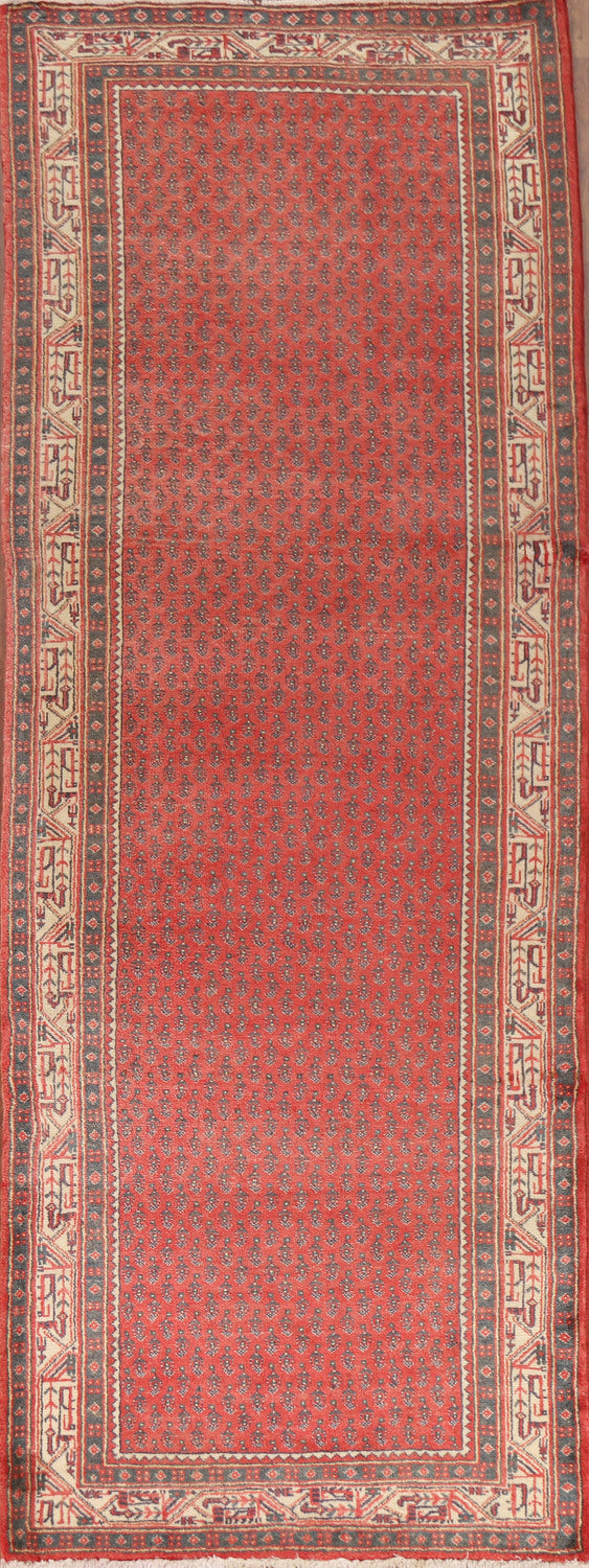 All-Over Boteh Botemir Persian Runner Rug 4x10