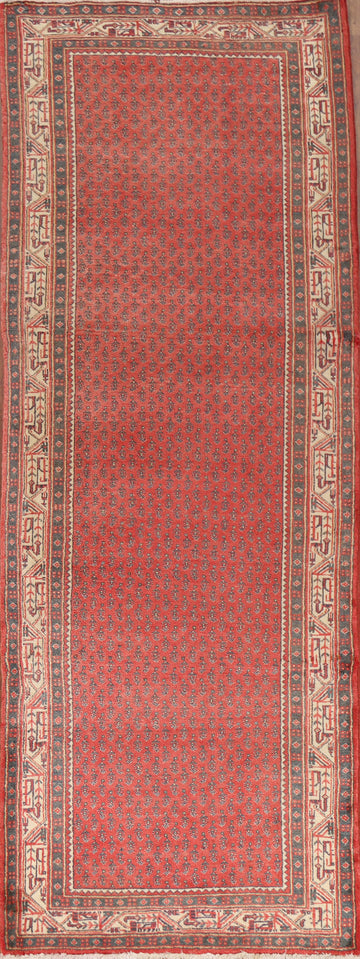 All-Over Boteh Botemir Persian Runner Rug 4x10