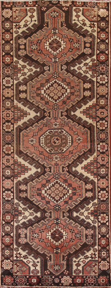 Vintage Hamedan Persian Runner Rug 4x10