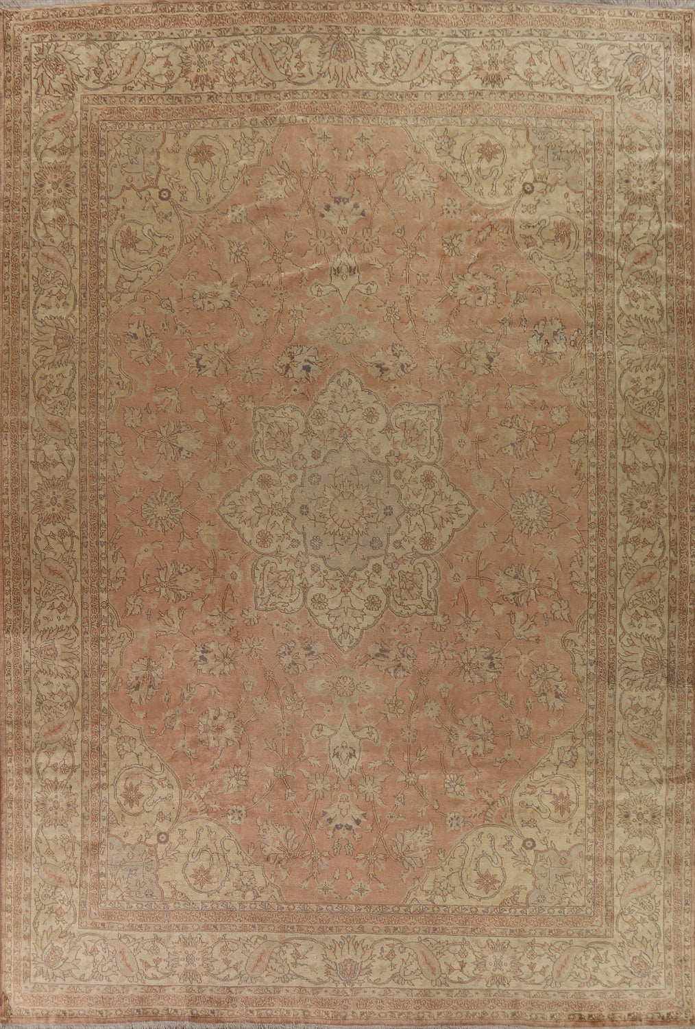 Antique Oushak Vegetable Dye Turkish Rug 11x13