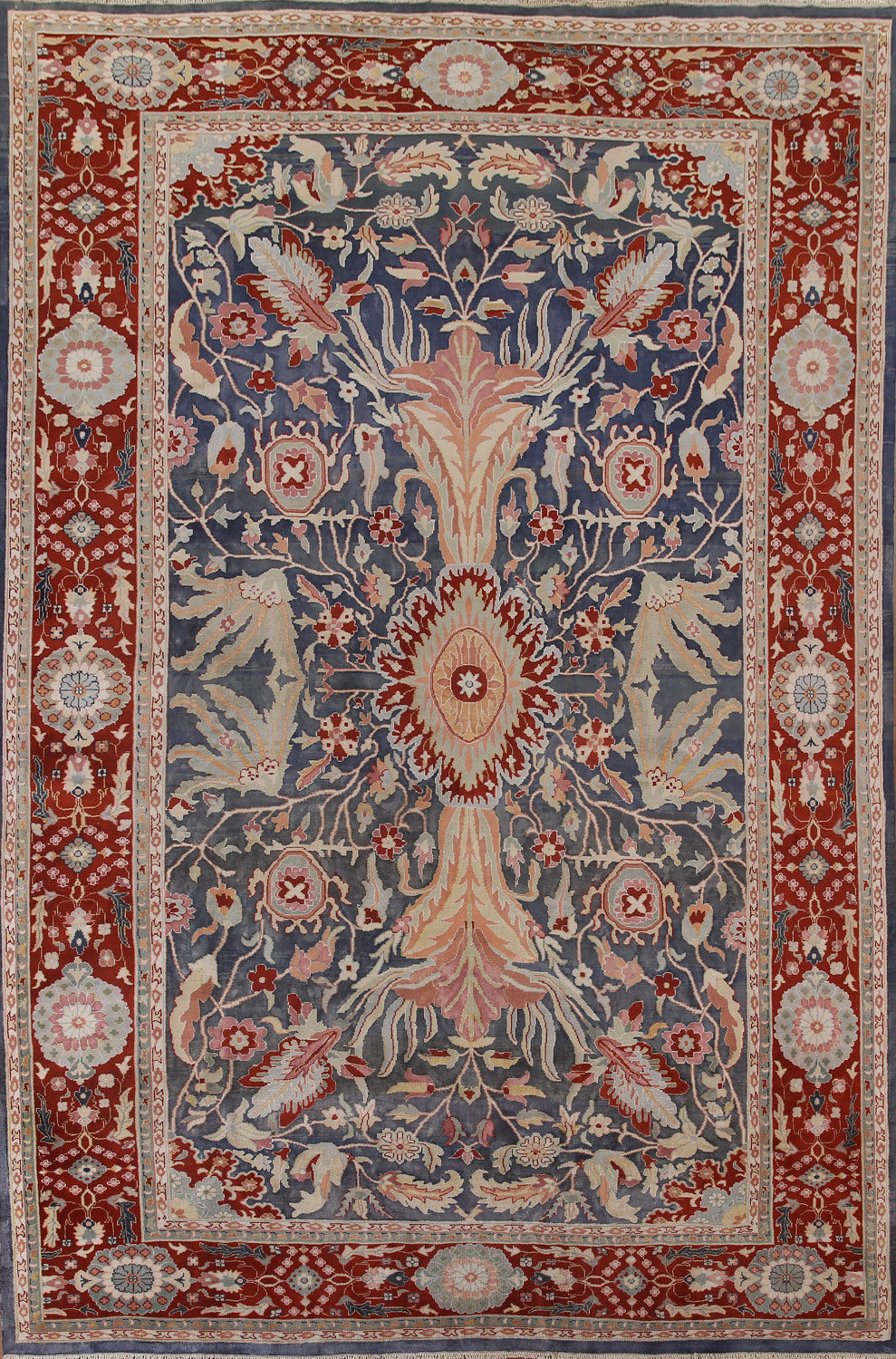 Vegetable Dye Blue Tabriz Persian Area Rug 10x13