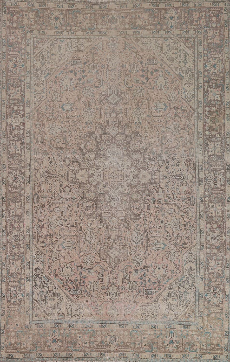 Handmade Wool Tabriz Persian Area Rug 7x9