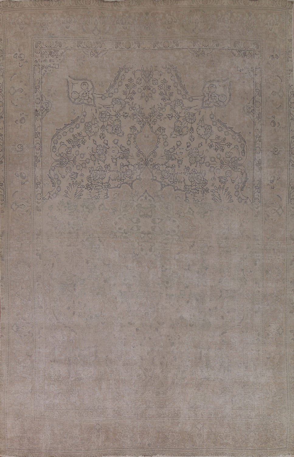 Distressed Wool Tabriz Persian Area Rug 9x12