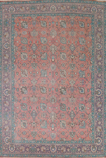 All-Over Floral Tabriz Persian Area Rug 10x13
