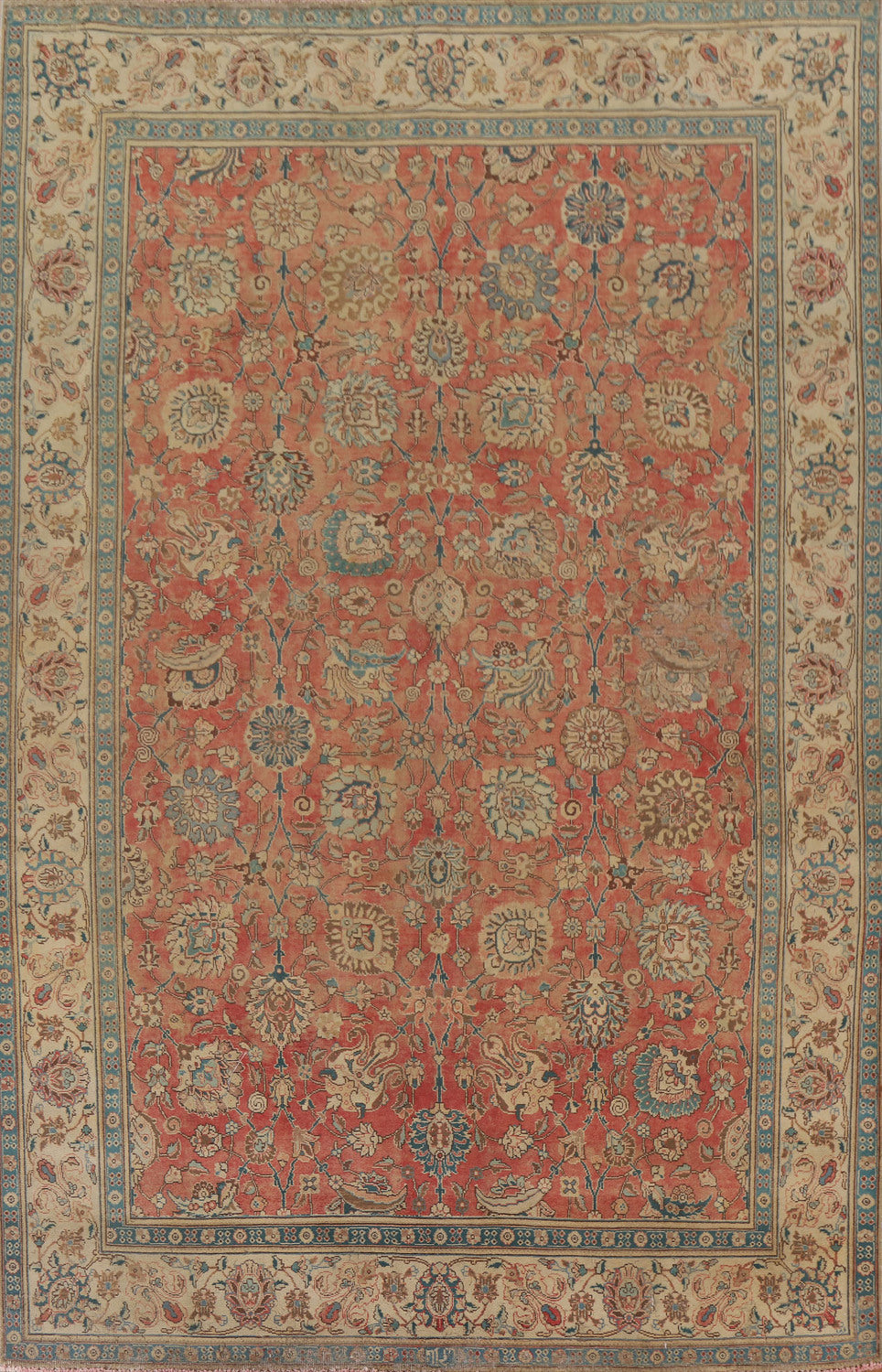 All-Over Floral Tabriz Persian Area Rug 8x11