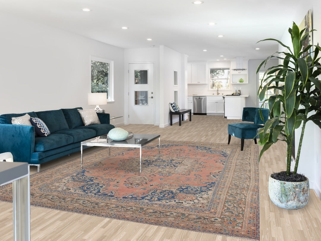 Handmade Wool Mashad Persian Area Rug 8x11