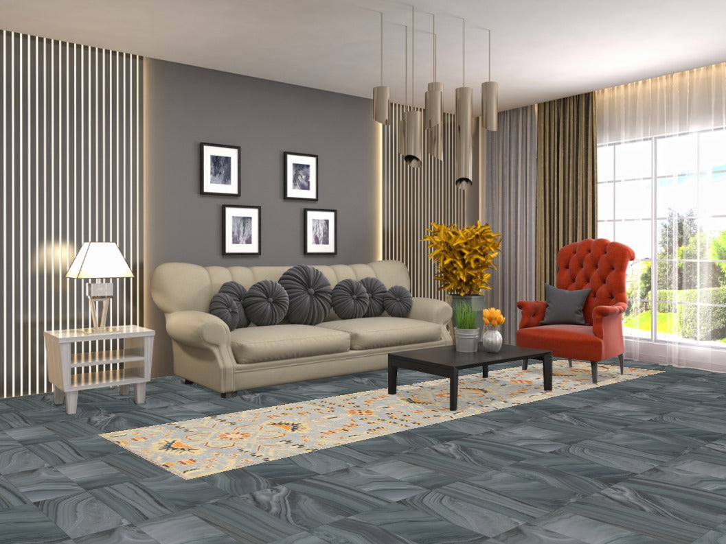 All-Over Wool Heriz Serapi Runner Rug 3x12
