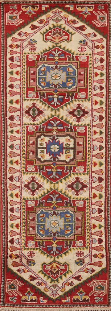 Wool Heriz Serapi Indian Runner Rug 3x8