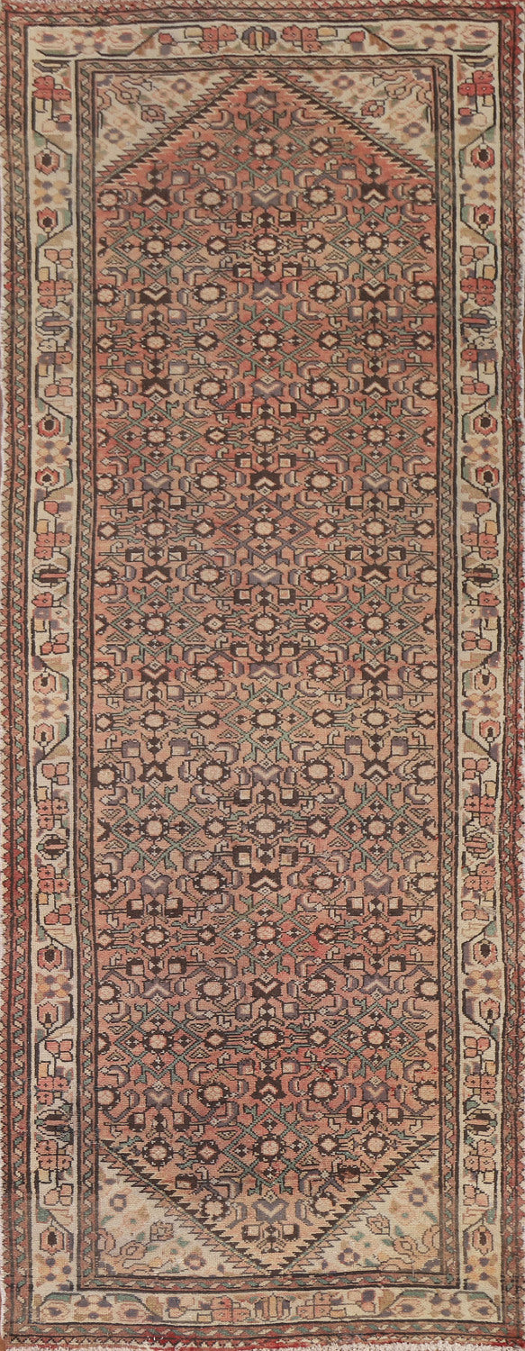 Geometric Hamedan Persian Runner Rug 4x10