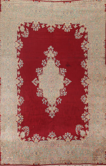 Vintage Kerman Persian Area Rug 9x12