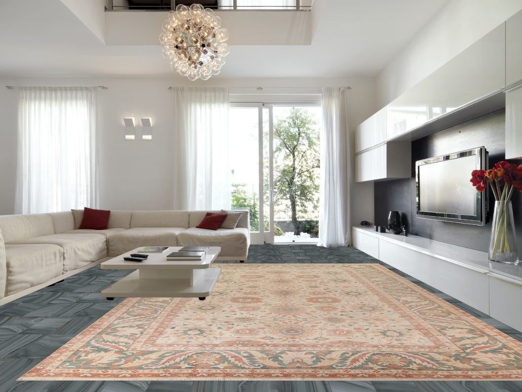 Vegetable Dye Sultanabad Large Persian Rug 12x18