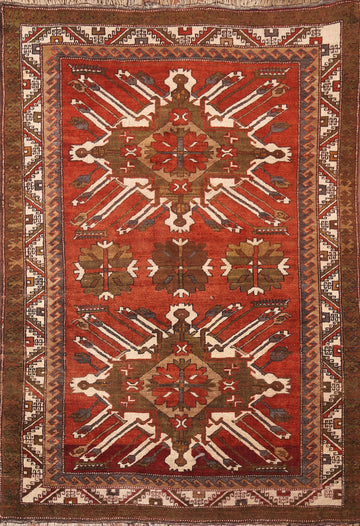 Vegetable Dye Anatolian Turkish Area Rug 4x6