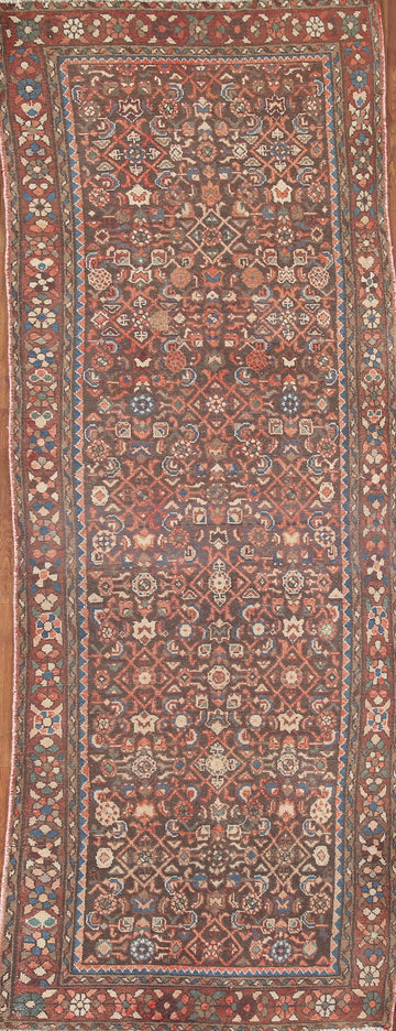 Vintage Hamedan Persian Runner Rug 3x10