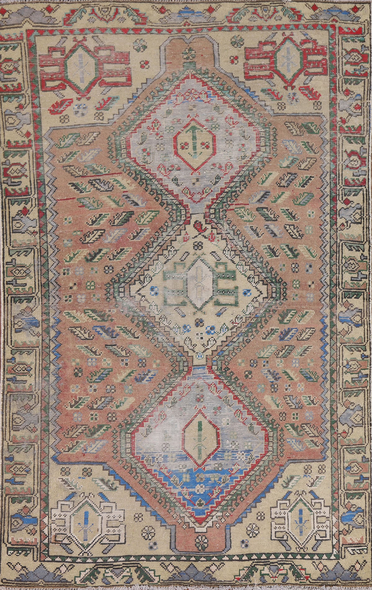 Geometric Abadeh Persian Area Rug 4x6