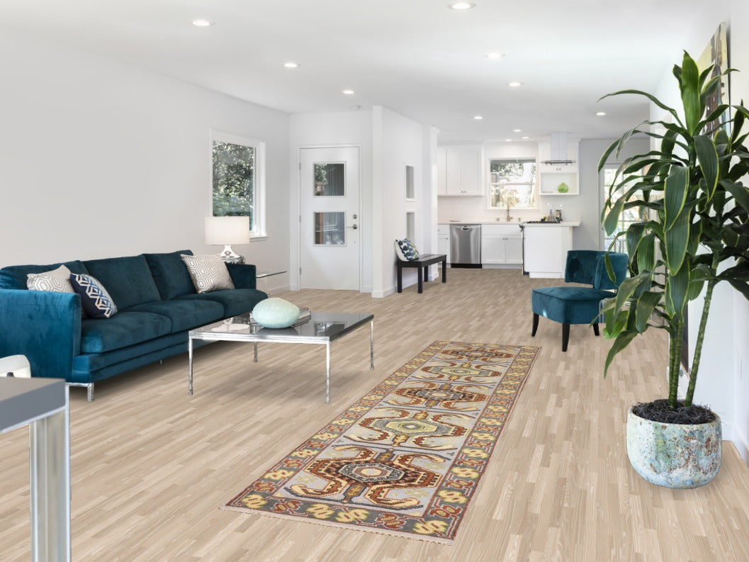 Geometric Heriz Serapi Runner Rug 3x10