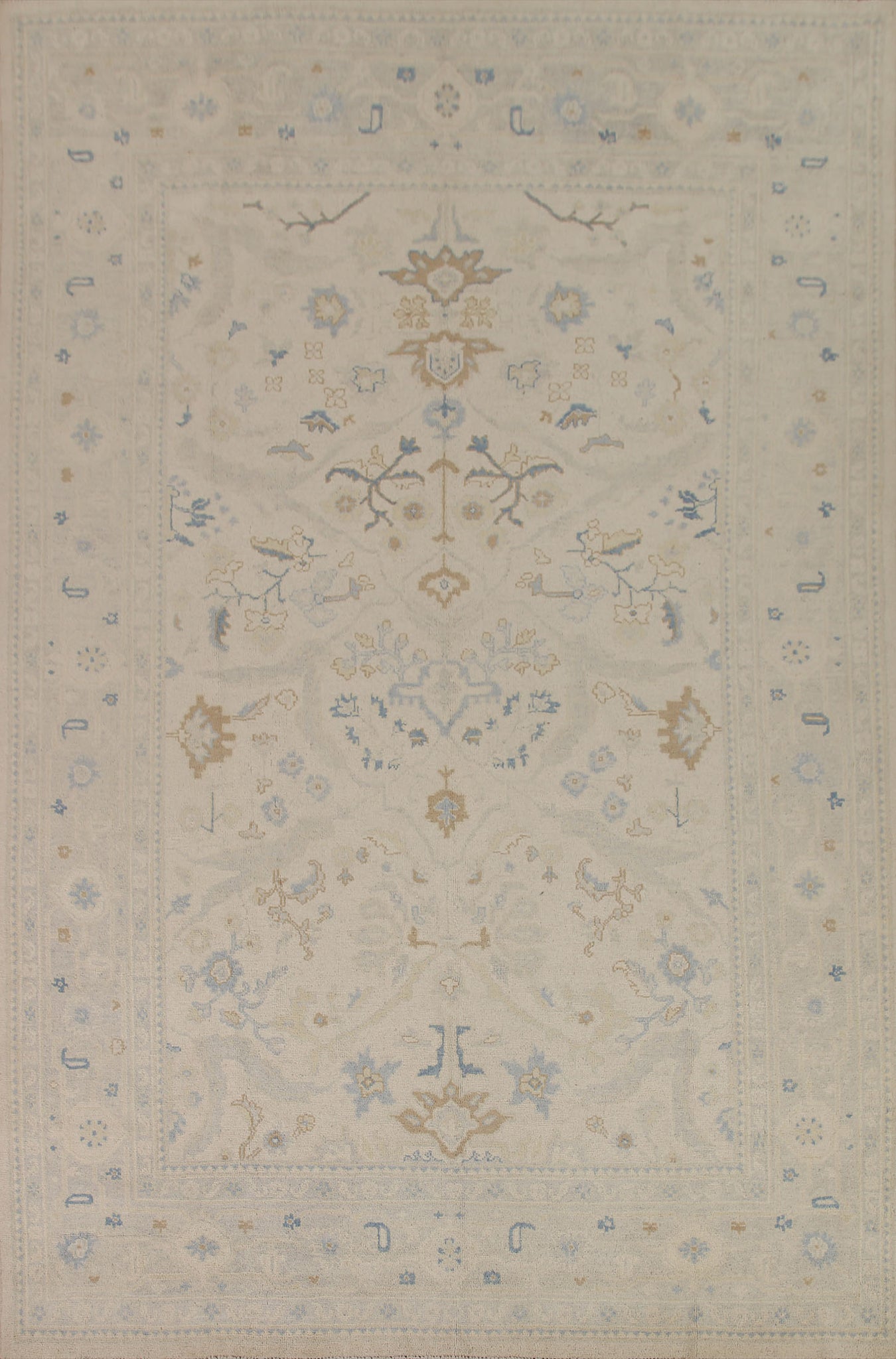 Vegetable Dye Oushak Turkish Area Rug 9x12