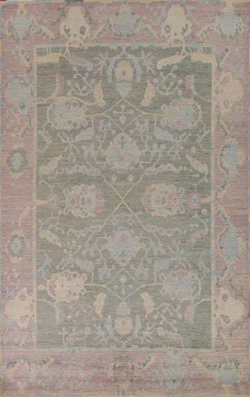 Vegetable Dye Oushak Turkish Area Rug 9x12