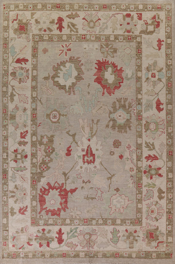 Vegetable Dye Oushak Turkish Area Rug 9x12