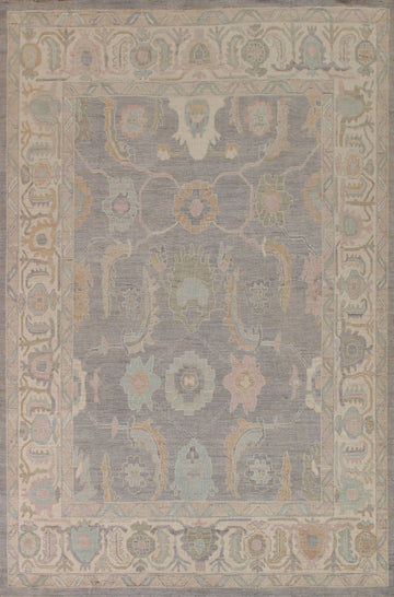 Vegetable Dye Oushak Turkish Area Rug 9x12