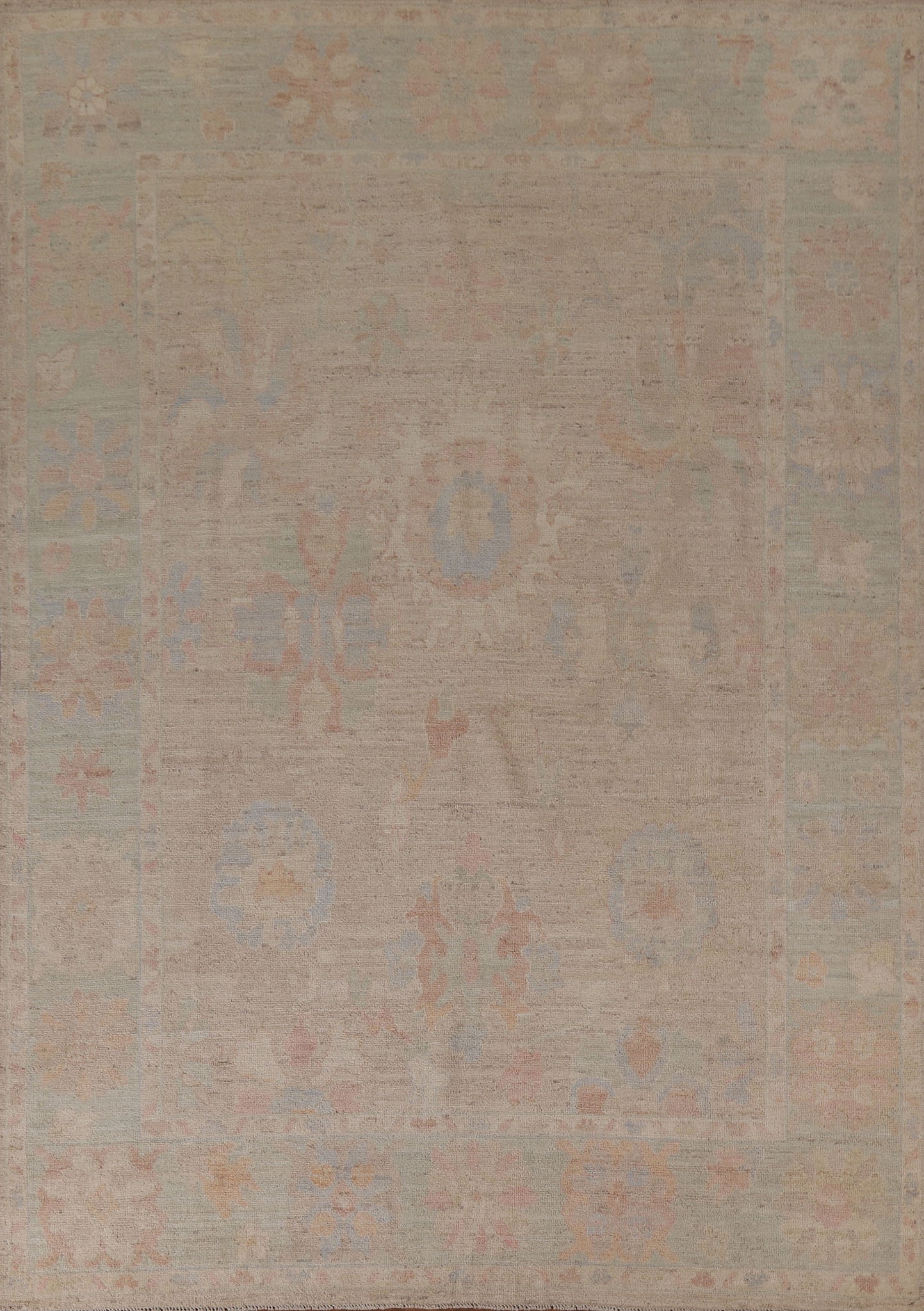 Vegetable Dye Oushak Turkish Area Rug 8x10