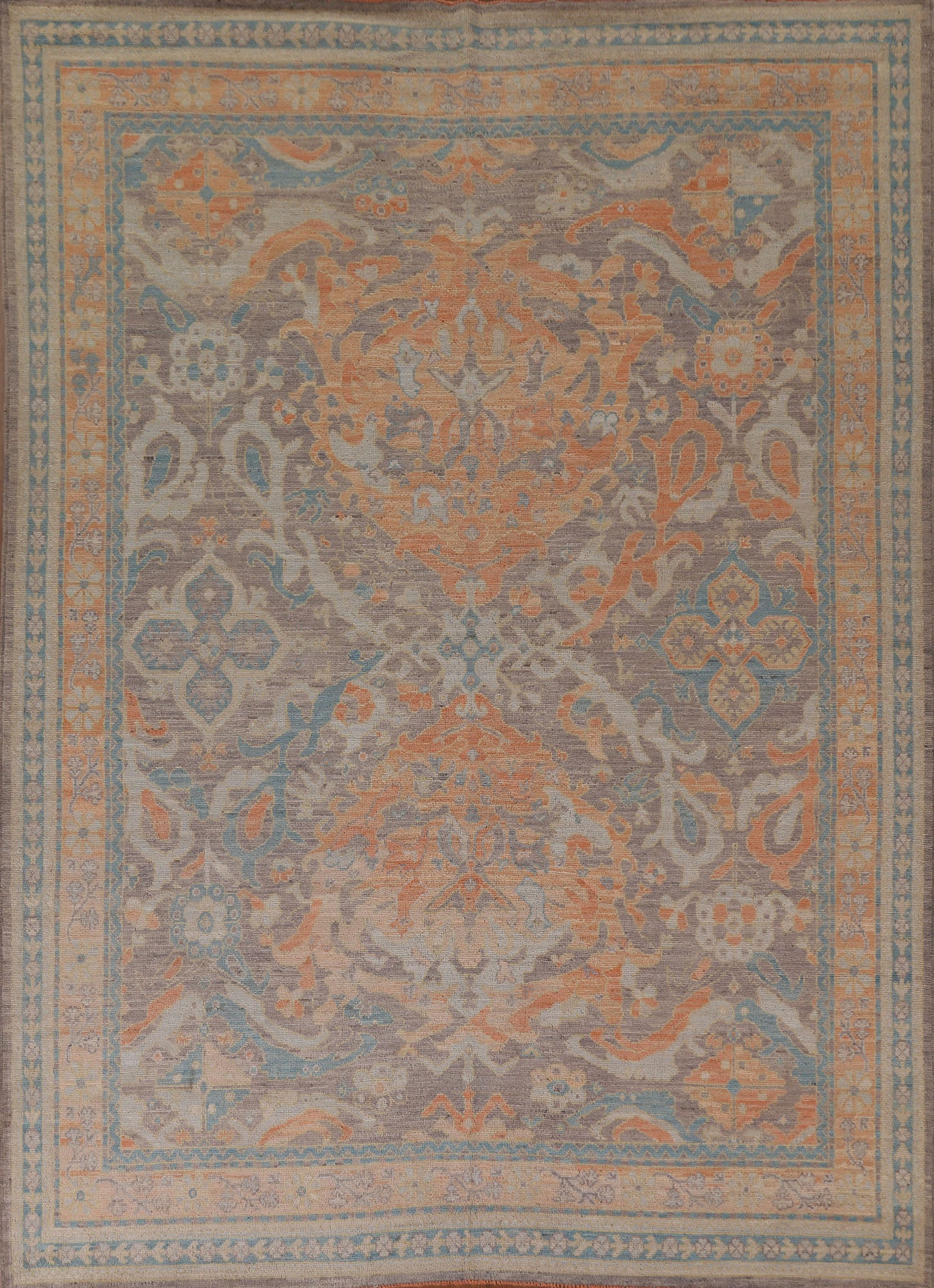Vegetable Dye Oushak Turkish Area Rug 8x10