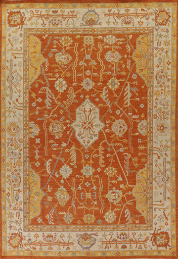 Vegetable Dye Oushak Turkish Area Rug 9x12